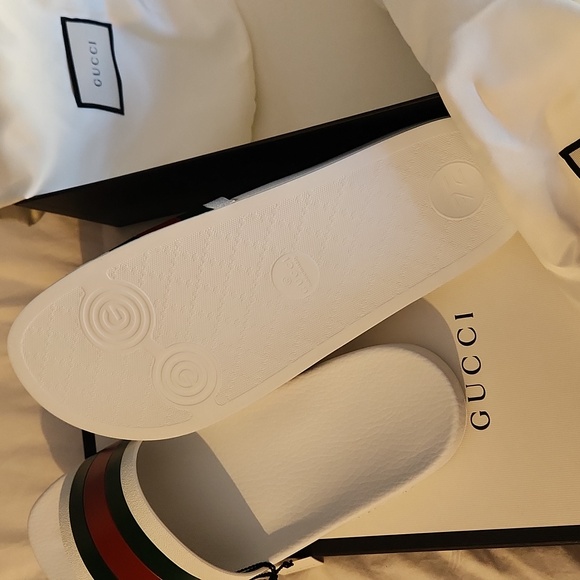 Auth NEW‼️ Gucci slides, Men's size 14 made in Italy, - Picture 8 of 11
